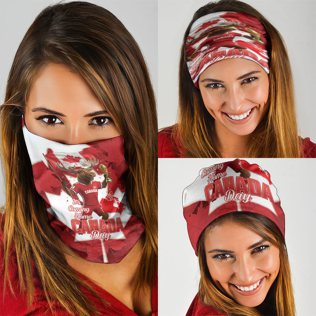 Canada Day Proud 2026 Neck Gaiter Canadian Moose Soccer Is Coming Home