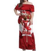 Canada Day Proud 2026 Off Shoulder Maxi Dress Canadian Moose Soccer Is Coming Home