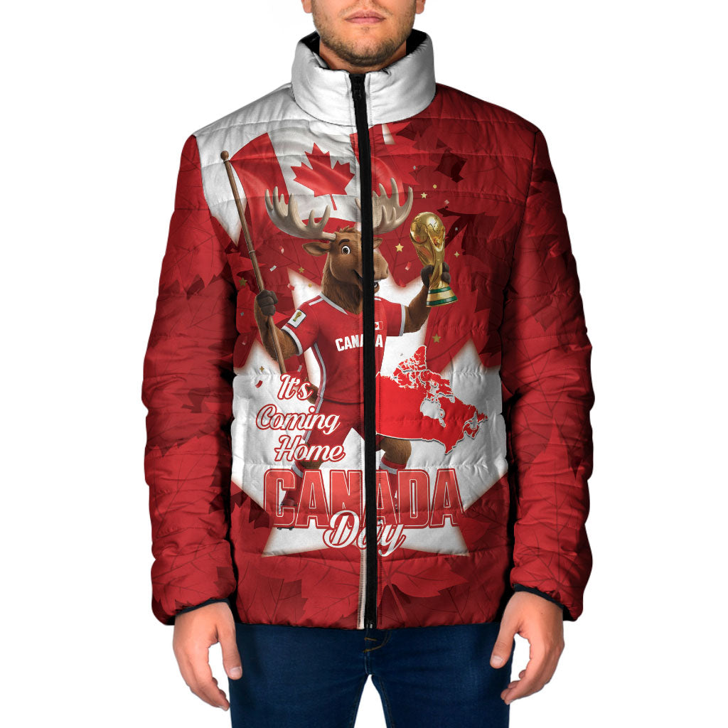 Canada Day Proud 2026 Padded Jacket Canadian Moose Soccer Is Coming Home
