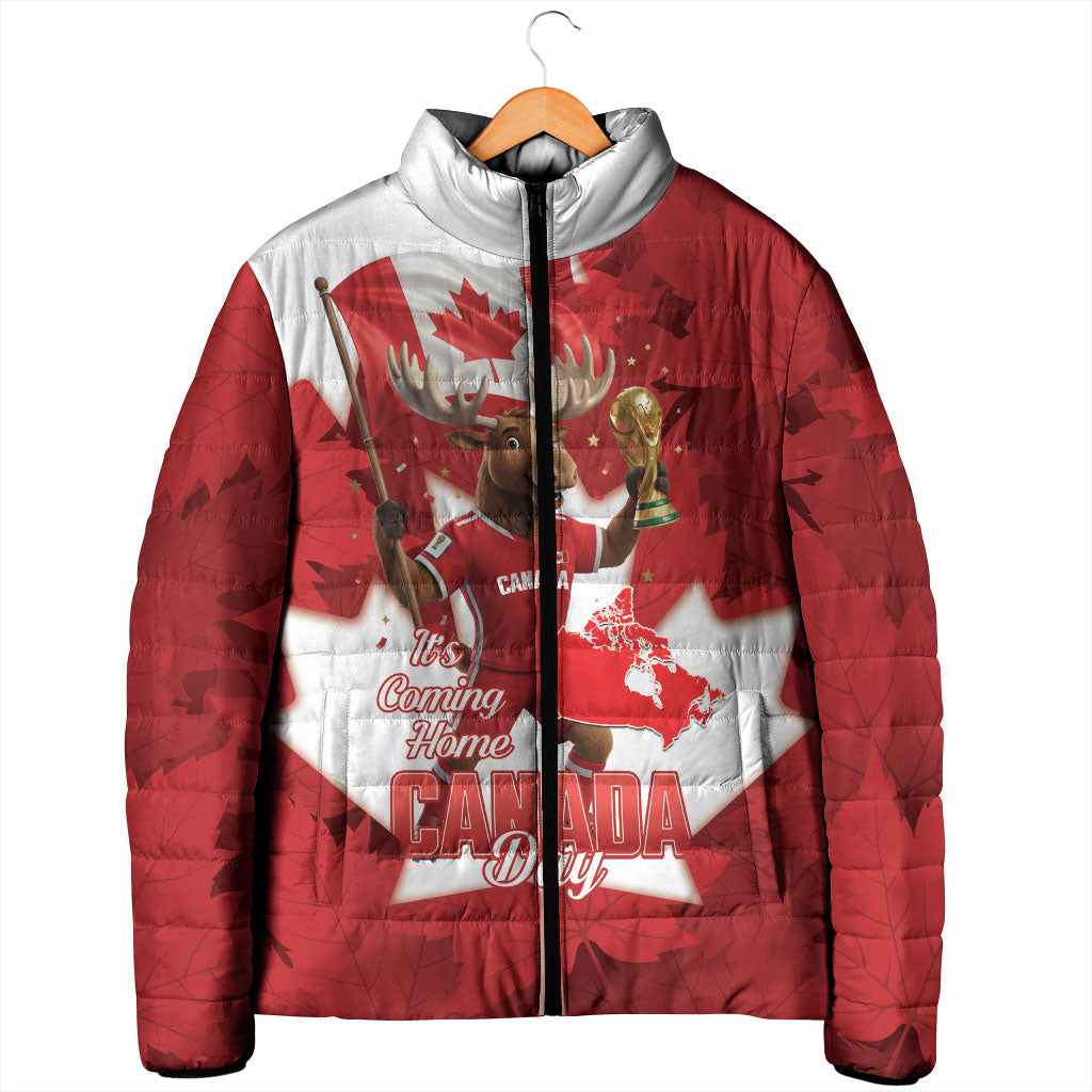 Canada Day Proud 2026 Padded Jacket Canadian Moose Soccer Is Coming Home