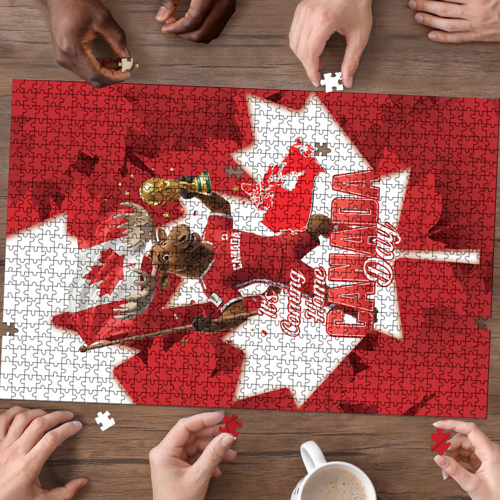 Canada Day Proud 2026 Puzzle Canadian Moose Soccer Is Coming Home