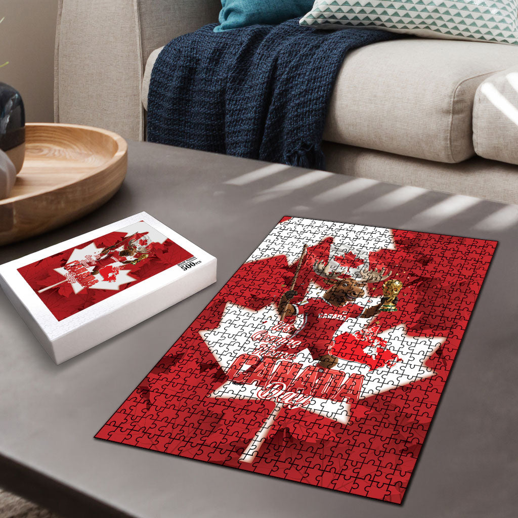 Canada Day Proud 2026 Puzzle Canadian Moose Soccer Is Coming Home