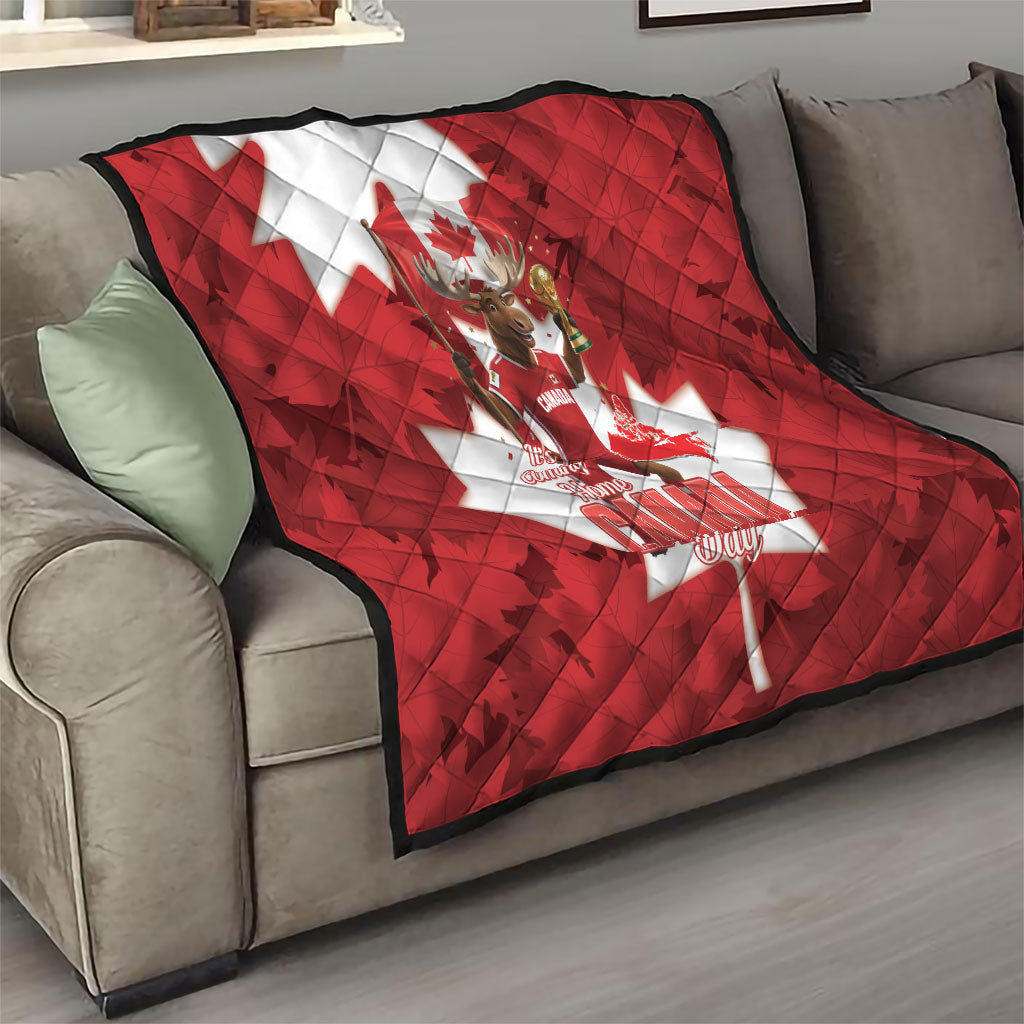Canada Day Proud 2026 Quilt Canadian Moose Soccer Is Coming Home
