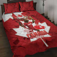 Canada Day Proud 2026 Quilt Bed Set Canadian Moose Soccer Is Coming Home