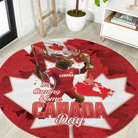 Canada Day Proud 2026 Round Carpet Canadian Moose Soccer Is Coming Home