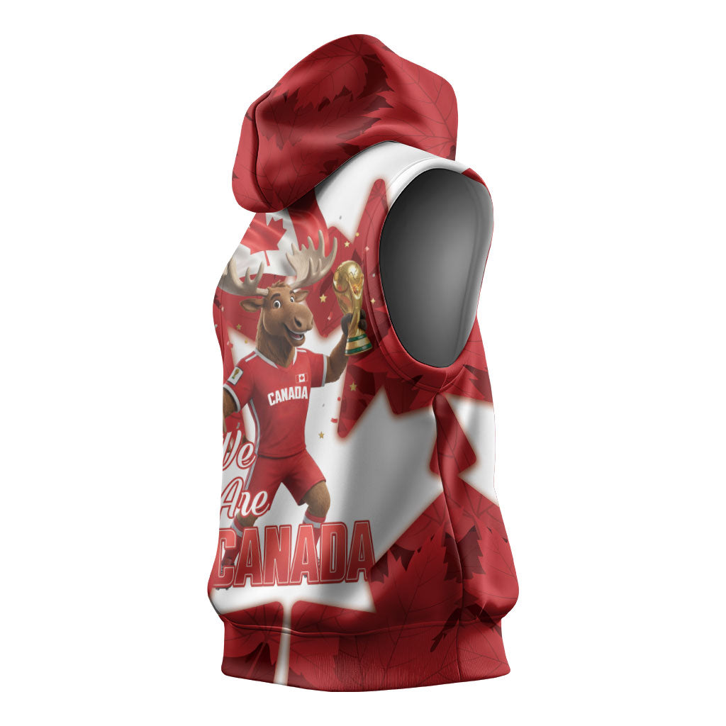 Canada Day Proud 2026 Sleeveless Hoodie Canadian Moose Soccer Is Coming Home