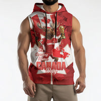 Canada Day Proud 2026 Sleeveless Hoodie Canadian Moose Soccer Is Coming Home