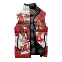 Canada Day Proud 2026 Sleeveless Puffer Jacket Canadian Moose Soccer Is Coming Home
