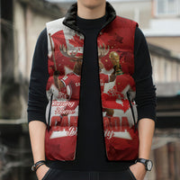 Canada Day Proud 2026 Sleeveless Puffer Jacket Canadian Moose Soccer Is Coming Home