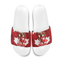 Canada Day Proud 2026 Slide Sandals Canadian Moose Soccer Is Coming Home