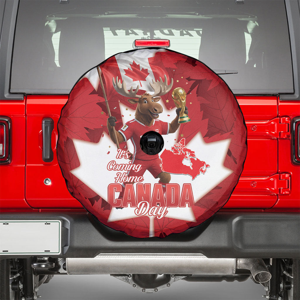 Canada Day Proud 2026 Spare Tire Cover Canadian Moose Soccer Is Coming Home