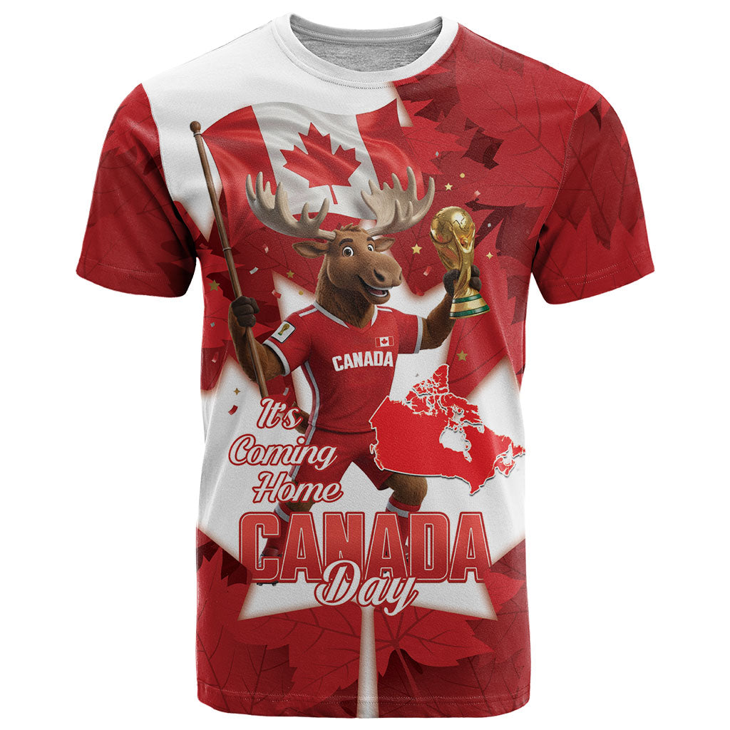 Canada Day Proud 2026 T Shirt Canadian Moose Soccer Is Coming Home