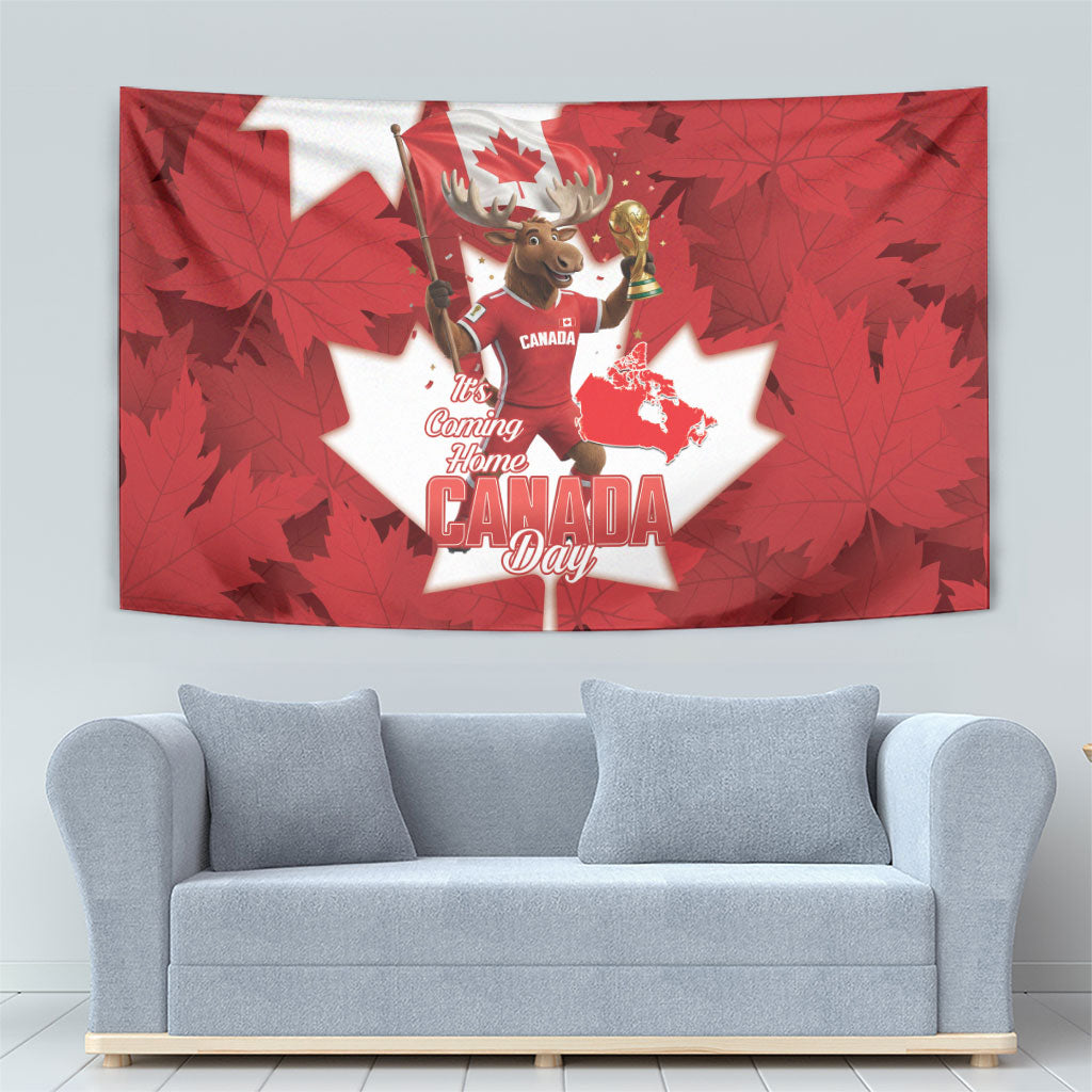 Canada Day Proud 2026 Tapestry Canadian Moose Soccer Is Coming Home