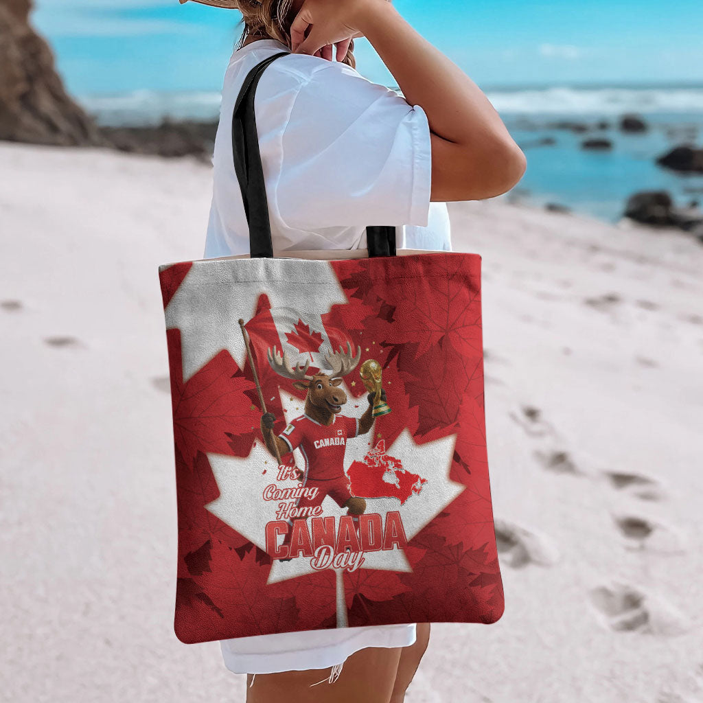 Canada Day Proud 2026 Tote Bag Canadian Moose Soccer Is Coming Home
