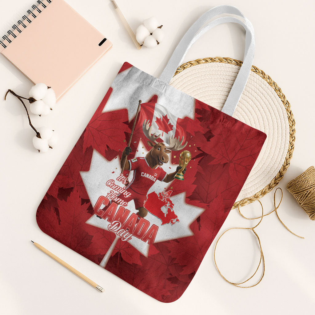 Canada Day Proud 2026 Tote Bag Canadian Moose Soccer Is Coming Home
