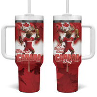 Canada Day Proud 2026 Tumbler With Handle Canadian Moose Soccer Is Coming Home
