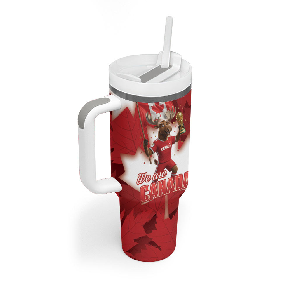Canada Day Proud 2026 Tumbler With Handle Canadian Moose Soccer Is Coming Home