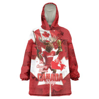 Canada Day Proud 2026 Wearable Blanket Hoodie Canadian Moose Soccer Is Coming Home