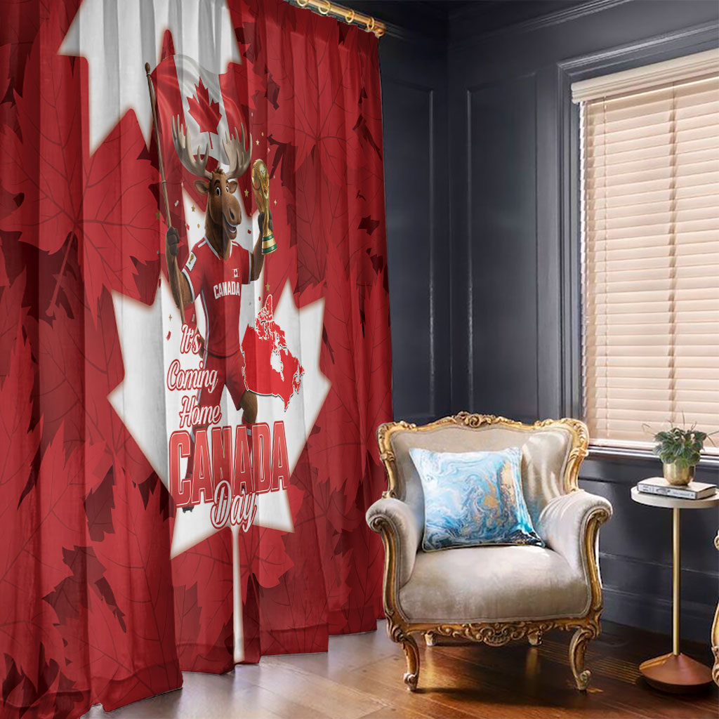 Canada Day Proud 2026 Window Curtain Canadian Moose Soccer Is Coming Home