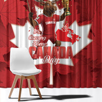 Canada Day Proud 2026 Window Curtain Canadian Moose Soccer Is Coming Home