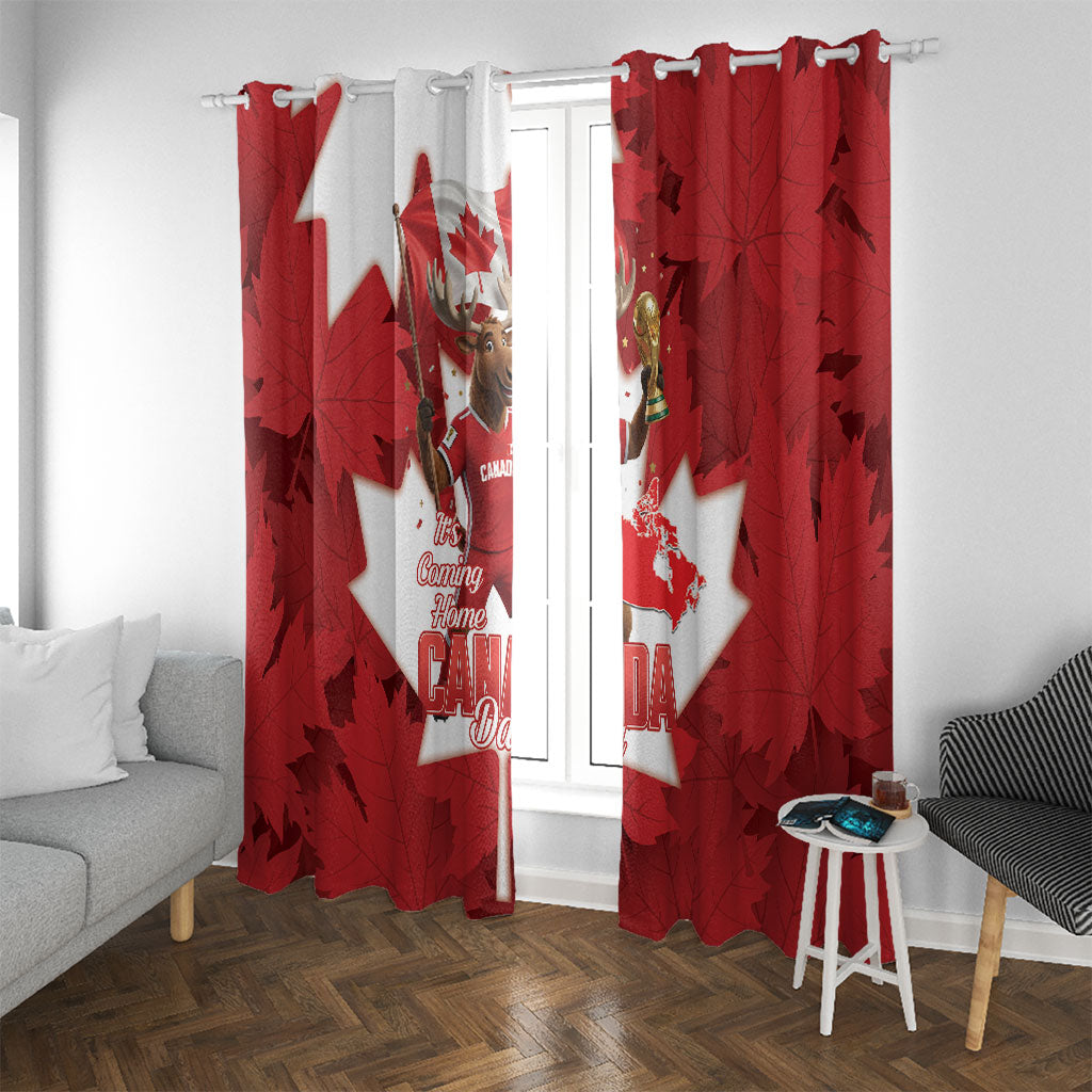 Canada Day Proud 2026 Window Curtain Canadian Moose Soccer Is Coming Home