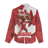 Canada Day Proud 2026 Women Casual Shirt Canadian Moose Soccer Is Coming Home