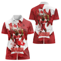 Canada Day Proud 2026 Women Polo Shirt Canadian Moose Soccer Is Coming Home