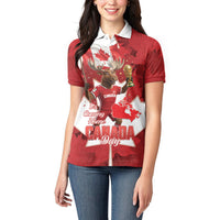 Canada Day Proud 2026 Women Polo Shirt Canadian Moose Soccer Is Coming Home