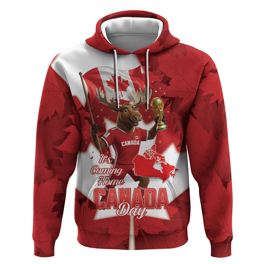 Canada Day Proud 2026 Zip Hoodie Canadian Moose Soccer Is Coming Home