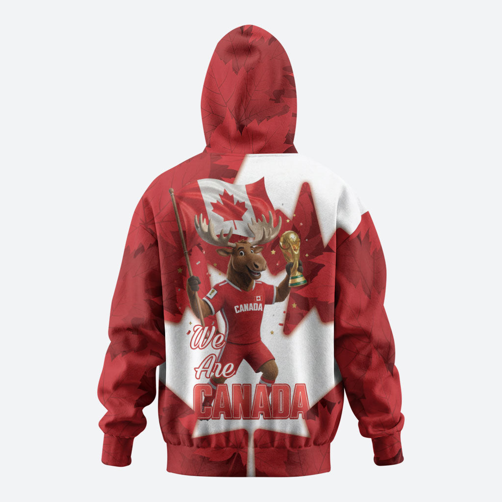 Canada Day Proud 2026 Zip Hoodie Canadian Moose Soccer Is Coming Home