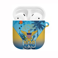 US Virgin Islands Independence Day AirPods Case 1848 Proud Palm Tropical Style