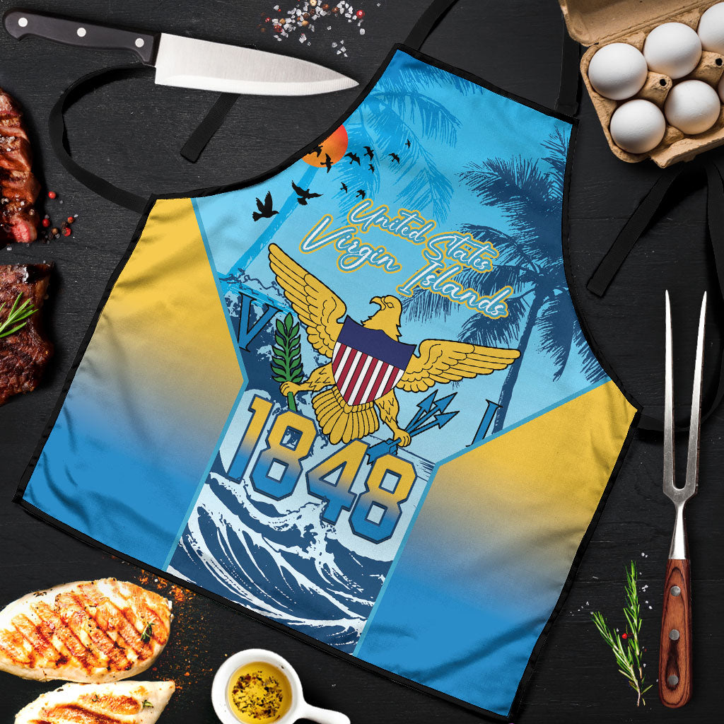 US Virgin Islands Independence Day Apron 1848 Proud Palm Tropical Style