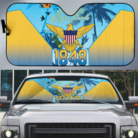US Virgin Islands Independence Day Auto Sun Shade 1848 Proud Palm Tropical Style