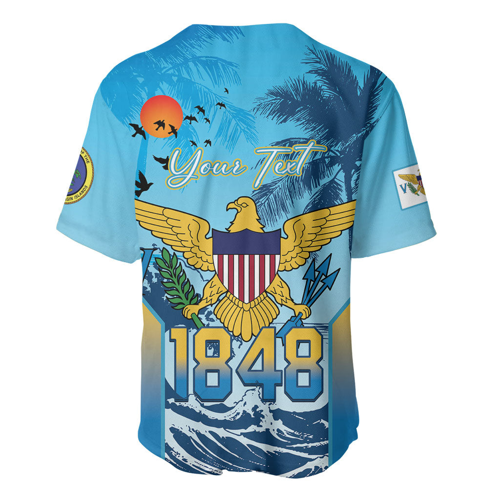 US Virgin Islands Independence Day Personalized Baseball Jersey 1848 Proud Palm Tropical Style