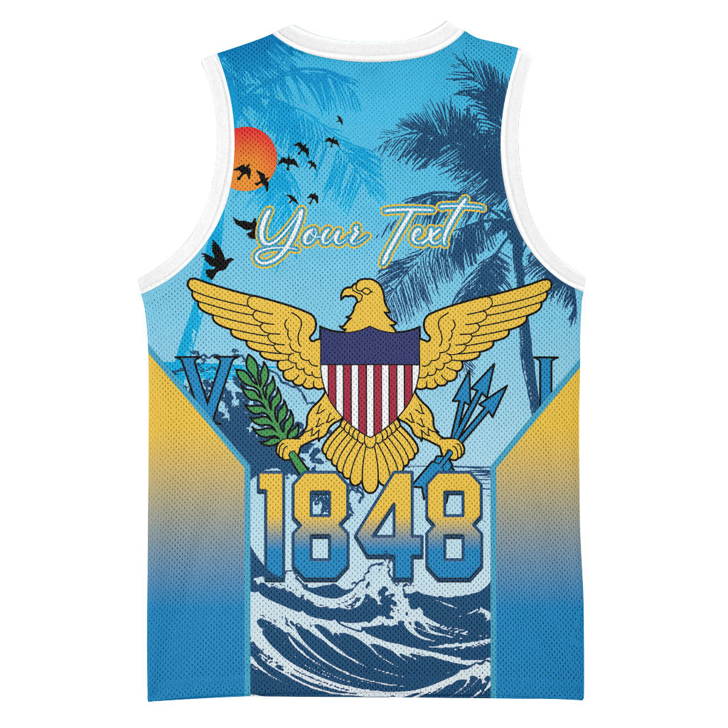 US Virgin Islands Independence Day Personalized Basketball Jersey 1848 Proud Palm Tropical Style
