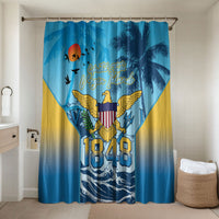 US Virgin Islands Independence Day Bathroom Set 1848 Proud Palm Tropical Style