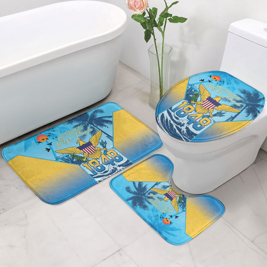 US Virgin Islands Independence Day Bathroom Set 1848 Proud Palm Tropical Style
