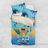 US Virgin Islands Independence Day Bedding Set 1848 Proud Palm Tropical Style