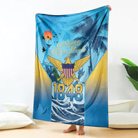 US Virgin Islands Independence Day Blanket 1848 Proud Palm Tropical Style