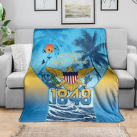 US Virgin Islands Independence Day Blanket 1848 Proud Palm Tropical Style