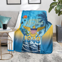US Virgin Islands Independence Day Blanket 1848 Proud Palm Tropical Style