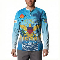 US Virgin Islands Independence Day Personalized Button Sweatshirt 1848 Proud Palm Tropical Style