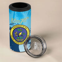 US Virgin Islands Independence Day Personalized 4 in 1 Can Cooler Tumbler 1848 Proud Palm Tropical Style