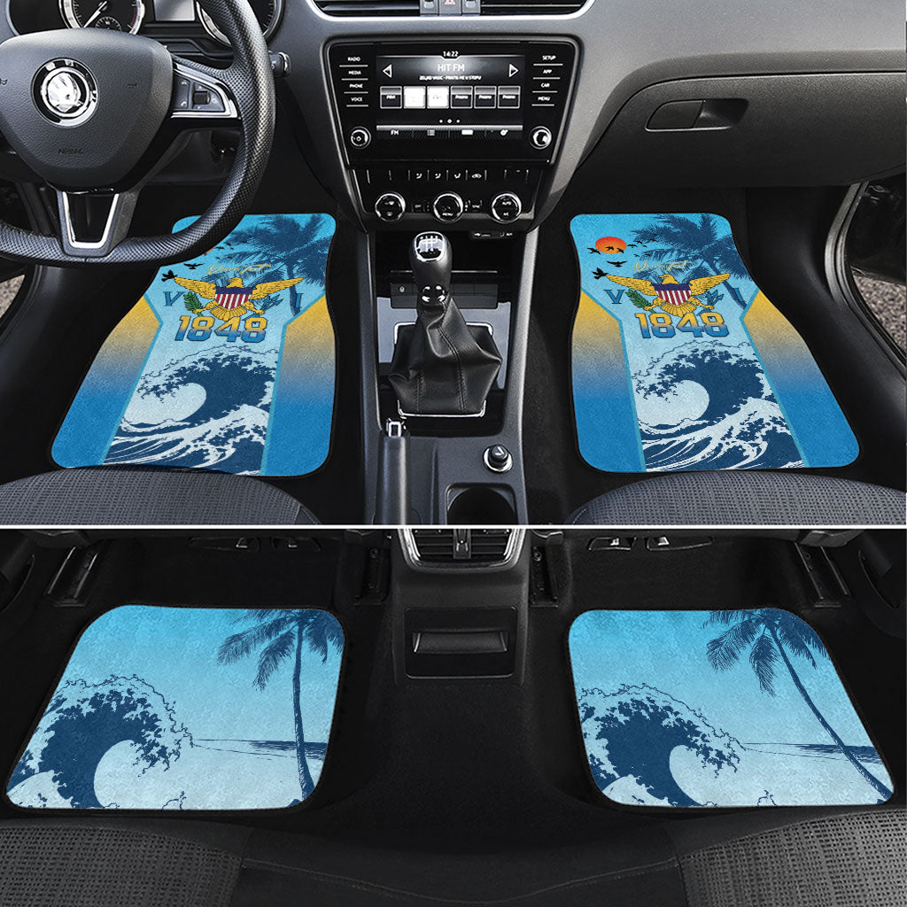 US Virgin Islands Independence Day Personalized Car Mats 1848 Proud Palm Tropical Style