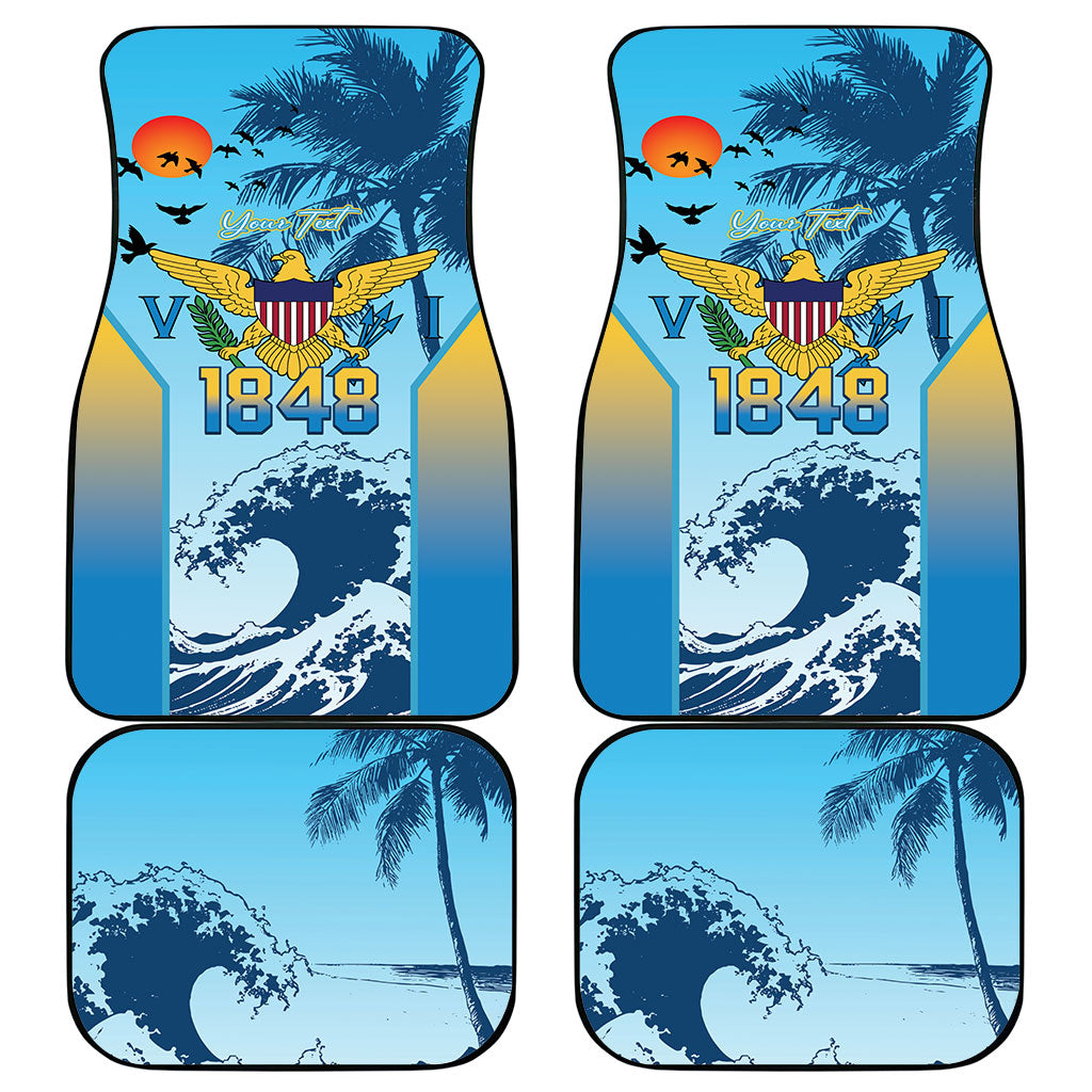 US Virgin Islands Independence Day Personalized Car Mats 1848 Proud Palm Tropical Style