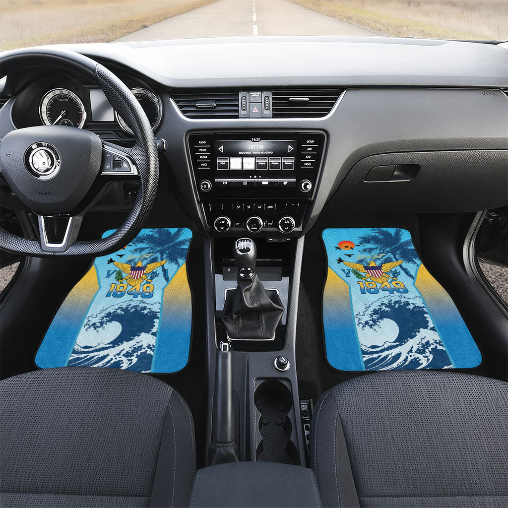 US Virgin Islands Independence Day Personalized Car Mats 1848 Proud Palm Tropical Style