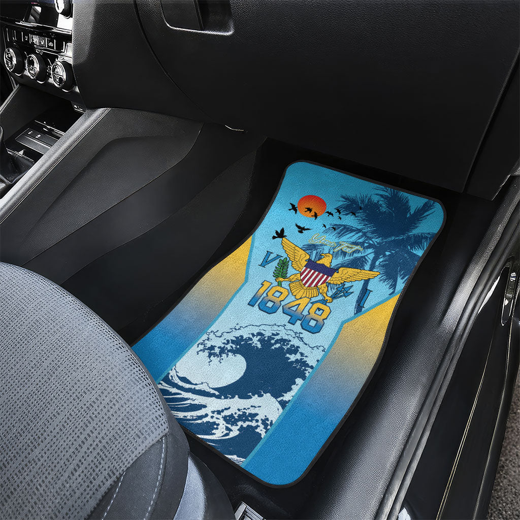 US Virgin Islands Independence Day Personalized Car Mats 1848 Proud Palm Tropical Style
