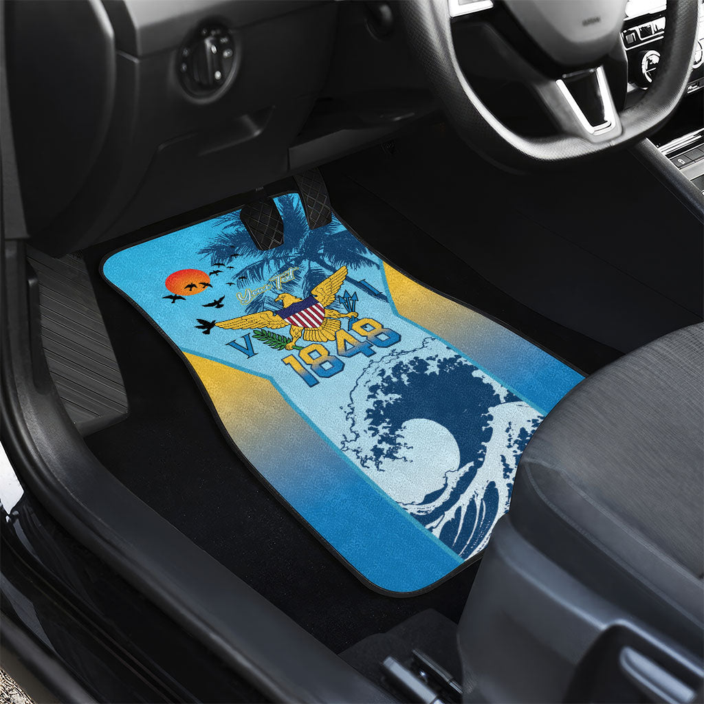 US Virgin Islands Independence Day Personalized Car Mats 1848 Proud Palm Tropical Style