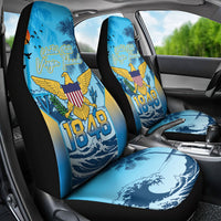 US Virgin Islands Independence Day Car Seat Cover 1848 Proud Palm Tropical Style
