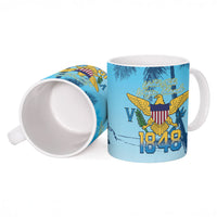 US Virgin Islands Independence Day Personalized Ceramic Mug 1848 Proud Palm Tropical Style
